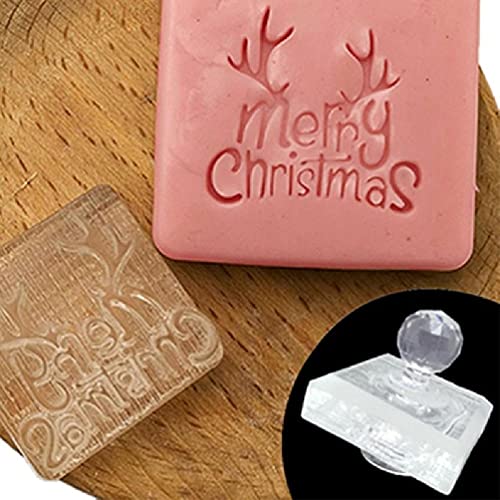 Transparenter Acryl-Seifenstempel, Weihnachtsthema Muster, Seifen-Prägestempel, Hnadmade Seifen-Herstellung, Zubehör, personalisierte Acryl-Seifenherstellung, Prägestempel von BANAN