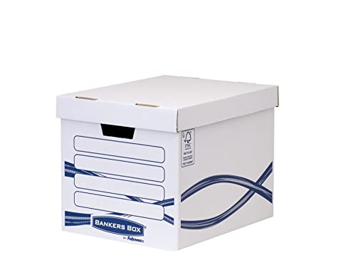 Bankers Box 4461001 Hohe Archivbox, 100% recycelt, 10-er Pack von BANKERS BOX