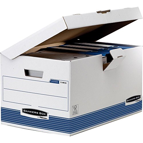 Fellowes 1141501 BANKERS BOX Klappdeckelbox Container Maxi weiß/blau von BANKERS BOX