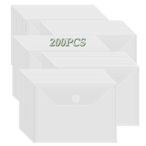 BAOFALI 200 Stück/Set 17,8 x 12,7 cm transparente Stempel- und Stanzschablonen-Aufbewahrungstaschen, Kunststoff-Umschläge, DIY-Scrapbooking-Aufbewahrung, Stanzformen für Schablonen, Aufbewahrung, von BAOFALI