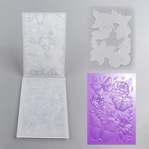 BAOFALI 3D-Prägeschablone und Metallschablonen-Set für Kartenherstellung, Prägeschablone, Papierkarten-Prägeschablone für Bastelarbeiten, Scrapbooking, Fotoalbum, Karten, Papierbasteln, Dekoration, 16 von BAOFALI