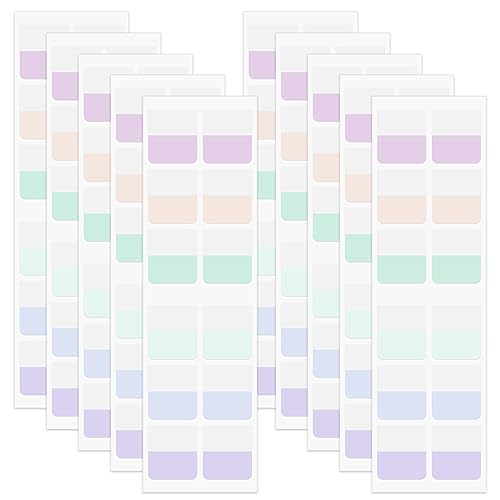 BAOFALI 480 Stück Klebe-Index-Tabs, farbiges Buch, farbige Index-Tabs, 2,5 x 2,8 cm, wiederverwendbar, Seitenetiketten für Ordner, Organizer, Seitenmarkierer (70 Blatt) von BAOFALI