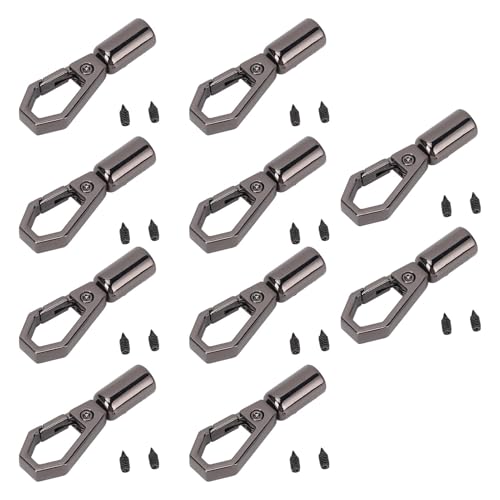 10 Setsrope -Endkappen, Snap Decking -Fitnessmasse für Schmuckherstellung mit 6 Mm Zinklegungs -Glockenhaken 7mm Schraube (GOLD) (SILVER) (BLACK) von BAOFUYA