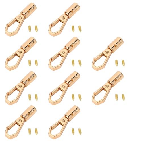 10 Setsrope -Endkappen, Snap Decking -Fitnessmasse für Schmuckherstellung mit 6 Mm Zinklegungs -Glockenhaken 7mm Schraube (GOLD) von BAOFUYA