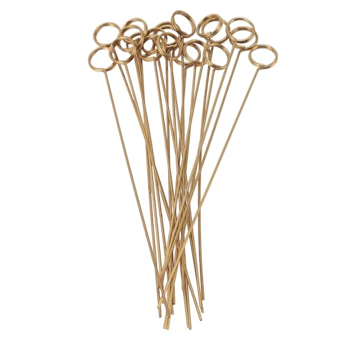 50 Stück Blumen-Picks-Clips, Runde Form, Memo-Blumen-Tischkartenhalter, Ringschlaufe, Foto-Clip für Visitenkarten, Handgefertigte Dekoration (Runden) von BAOFUYA