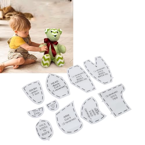 Acryl Memory Bear Template Lineal Set, Erfreuliche Erfahrung Einfach zu Verwenden Speicher Bärennähmuster für Erwachsene Spielzeug Handwerk von BAOFUYA