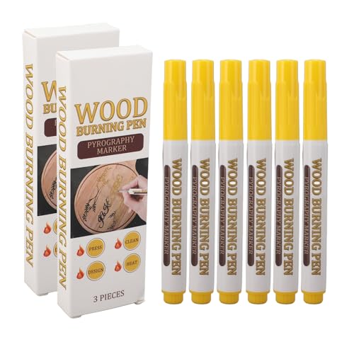 BAOFUYA 6 Stück Holzbrand-Markierungsstift, Multifunktionaler Brandstift-Marker, Kunst-Holzbrand-Paste-Marker für Holzmalerei, Kunsthandwerk von BAOFUYA