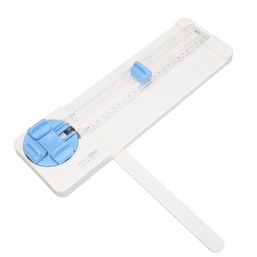 Tragbarer Papierschneider, Papierschneider, 4-in-1-Papierschneider, Scrapbooking-Werkzeug, Papierschneider, Guillotine mit 45 Bis 90 Grad Winkelmessung (BLUE) von BAOFUYA