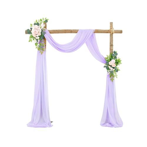 BAOHUAHU tüll meterware Schleier Hochzeit Netting draußen Hochzeit Party Szene Dekoration,Hochzeit Dekoration tüll,Hochzeit Bogen Vorhang Zeremonie Dekoration (Purple) von BAOHUAHU