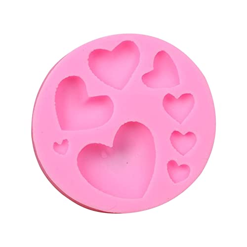 Herz-Kuchen-Fondant-Form | Liebes-Herz-Form-Fondant-Herz-Süßigkeits-Form für Zuckerpaste,Fondant-Schokoladen-Silikonformen Candy Sugarcraft Kuchenform zum Dekorieren von Kuchen Baok von BAOK