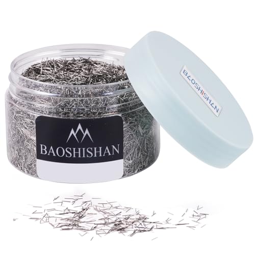 BAOSHISHAN Edelstahlstifte 0,4 mm × 5 mm 300 g Polierstifte Edelstahl für Magnetbecher Polierer Finisher (0.4 × 5 mm, 300g) von BAOSHISHAN