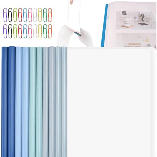 A4 Sliding Bar Binder,10Stk Transparente Schiebe Ordner,Klar Berichtsordner,Bericht Abdeckungen Ordner,Transparente Dokumentenordner,für Büro, Zuhause,10 Feuilles Dossier Coulissante Transparent von BAOSROY