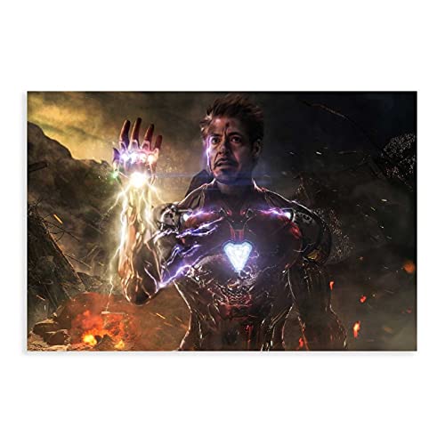 Iron Man Tony Stark Jr. Robert Downey Movie 23 Leinwandposter Wandkunst Dekor Druck Bild Gemälde für Wohnzimmer Schlafzimmer Dekoration Unrahmen: 50 x 75 cm von BAOZHI