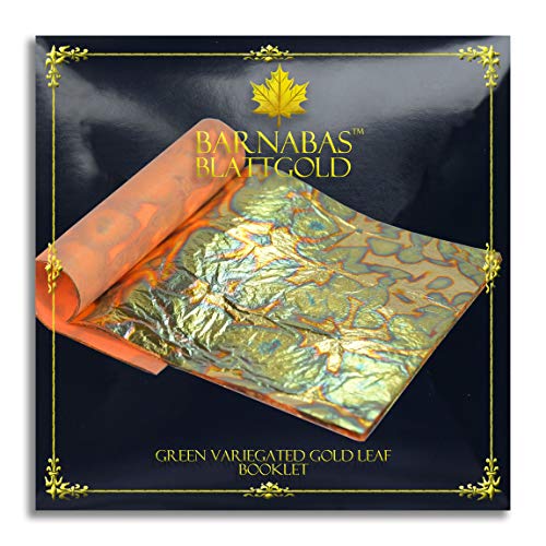 Barnabas Schattiertes Blattgold - Grün, 14 X 14cm, 25 Blätter in Blattsammlung von BARNABAS BLATTGOLD