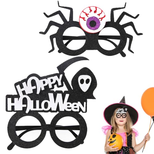 Halloween Brille Brillenrahmen für Halloween Halloween Party Brillen Lustiger Brillenrahmen für Halloween Halloween-Brillen Halloween Brillen Requisiten Brillengestelle für Halloween Streich (Style 1) von BASTOUR