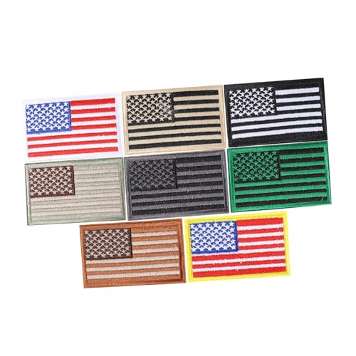 BATHVEVE 1 Satz Aufnäher Mit Amerikanischer Flagge Stickerei Flecken Frischer Fleck Bestickt Amerikanische Flagge Patch Kleidung Reparatur Patch Aufkleber Stoffzubehör Kleidungsdekor 8st von BATHVEVE