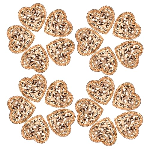 BATHVEVE 1 Set 30 Stück Fashion Shirt Buttons Style Herzförmige Kleidung Buttons (golden) von BATHVEVE