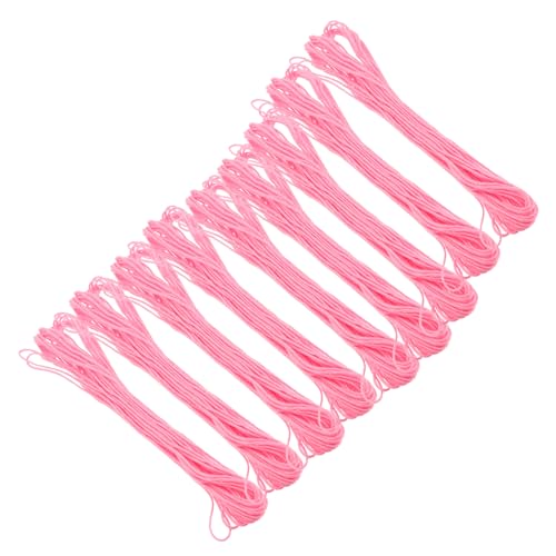 BATHVEVE 10 Rollen Handgefertigter Wottwäschefaden Freundschaftsarmbänder Stickgarn Aus Baumwolle Strickfaden Pink Stickfaden Nähbedarf Und Zubehör Stickgarnspulen Baumwollfaden Rosa von BATHVEVE