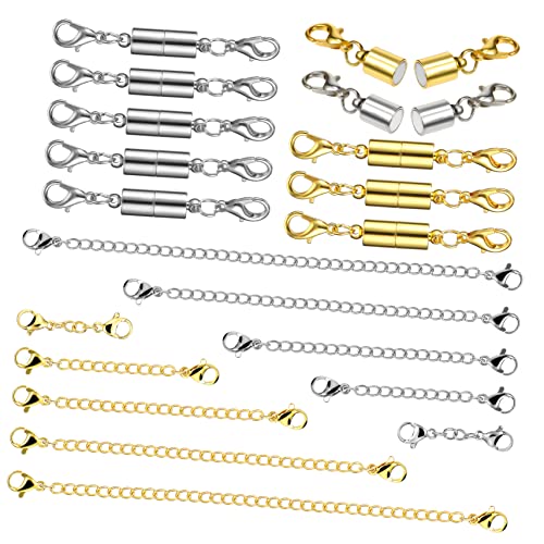 BATHVEVE 10Stücke Kettenverlängerer mit Magnetischen Hummerverschlüssen für DIY Halsketten Armbänder und Fußkettchen für Schmuckgestaltung BATHVEVE 10Stücke Kettenverlängerer mit Magnetischen Hummerverschlüssen für DIY Halsketten Armbänder und Fußkettchen für Schmuckgestaltung von BATHVEVE