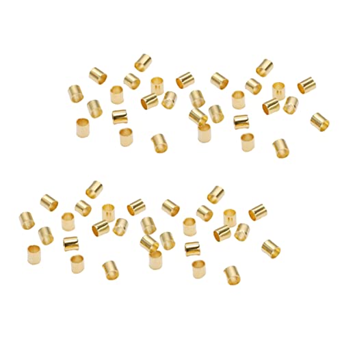 BATHVEVE 1500 Stück Perlenmaterial Schmuck Quetschperlen Rohrperlen Kupferperlen Golden BATHVEVE 1500 Stück Perlenmaterial Schmuck Quetschperlen Rohrperlen Kupferperlen Golden von BATHVEVE