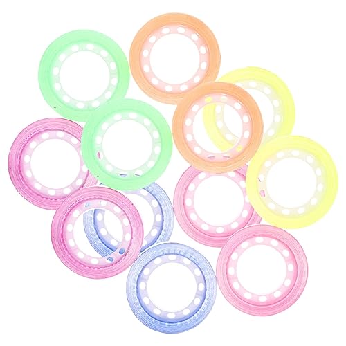 BATHVEVE 24 Rollen Farbe Transparentes Klebeband Wickelbänder Streifen Spender Versandklebeband Klebrig Bandfarbe Markierungen Pastell Textmarker Transparentes Büroklebeband Maskierung Bopp von BATHVEVE