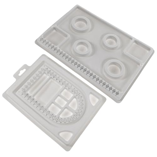 BATHVEVE 2st Messtafel Für Halsketten Armband Sizer Board Perlen Zum Basteln Flache Perlen Für Die Schmuckherstellung Ringe Bausatz Für Armbänder Aus Tonperlen Edelstein Perlen-kits Grey Pp von BATHVEVE