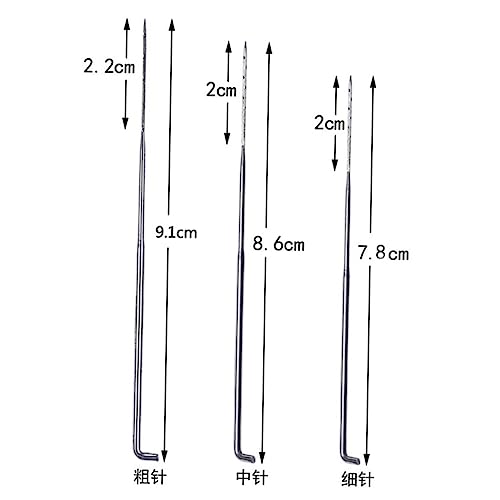 BATHVEVE 30 Stück Sticknadel Stanznadel-Stickset Bastelsets Stickfaden Stickmaschine Etui für Nähnadeln Nadelfilz-Set embroidery handystativ nähwerkzeug Wollfilznadel Stricknadeln Silver von BATHVEVE