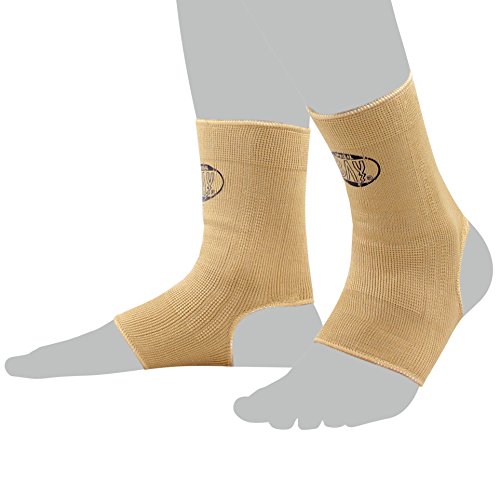 BAY® 2x elastische Fußbandagen, Fußgelenkbandagen, haut, beche, Größe L von BAY