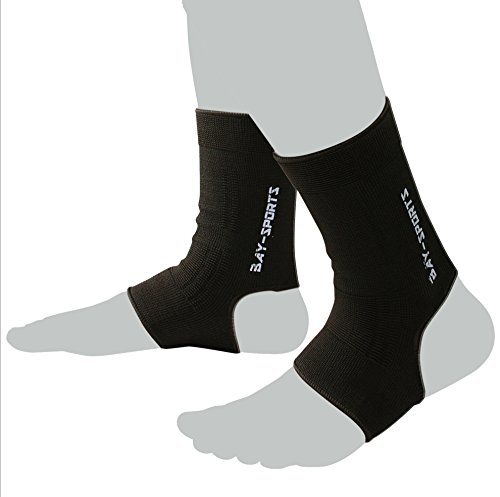 BAY® UNI 2x schwarz L - elastische Fußbandagen, Fußgelenkbandagen von BAY