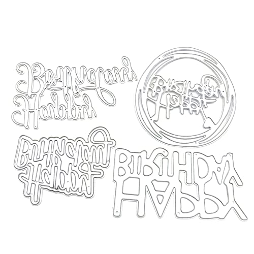 BAYORE „Alles Gute Zum Geburtstag“ Buchstaben Stanzformen Präge Stanzformen Schablonen Für Kinder Kartenherstellung DIY Scrapbooking Alben Papierhandwerk „Alles Gute Zum Geburtstag“ Schablonen von BAYORE