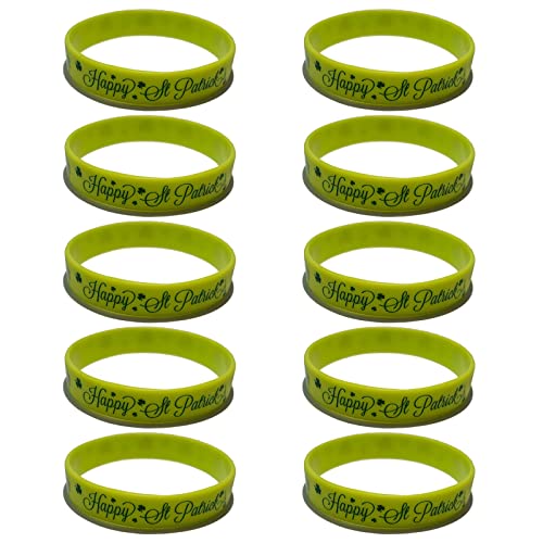 BAYORE 10 Stück Patrick'S Day Silikonarmband Kindertagsgeschenk Zubehör Für Neujahr Geburtstag Partybevorzugung Geschenk Silikonarmbänder Für Kinder von BAYORE