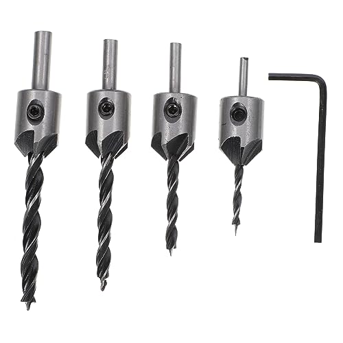 BAZEITFLOW 1Satz Holzbearbeitung Countersink Bohrer Bohrer mit Schraubenschlüssel Verjüngtes Design für Präzise Holzarbeiten Einfach zu Installieren Verwenden BAZEITFLOW 1Satz Holzbearbeitung Countersink Bohrer Bohrer mit Schraubenschlüssel Verjüngtes Design für Präzise Holzarbeiten Einfach zu Installieren Verwenden von BAZEITFLOW