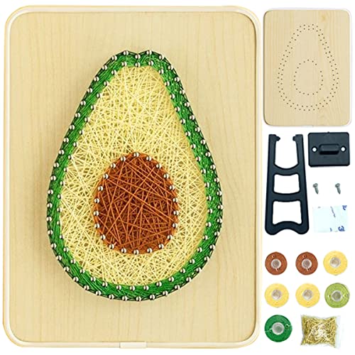 BAZIMA DIY String Art Kit für Anfänger, Avocado String Art, einzigartiges Geschenk, Bastelset für Feiertage von BAZIMA ALICE