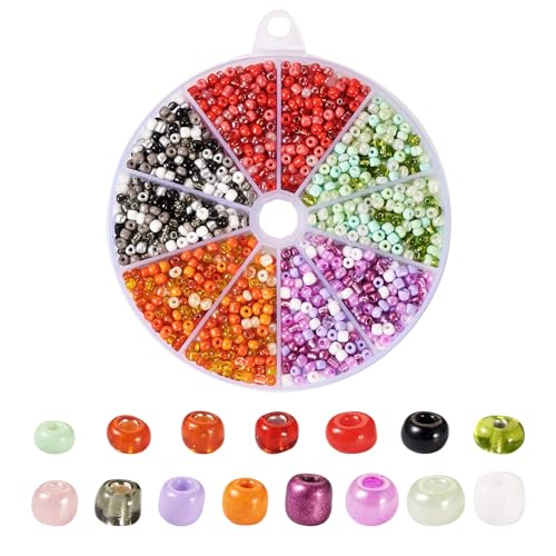 Beadthoven 150G Opak & Transparent Glas Rocailles 4mm Runde Perlen Kleine Lose Perlen Für Freundschaftsarmband Halskette Schmuckherstellung von BB Beadthoven