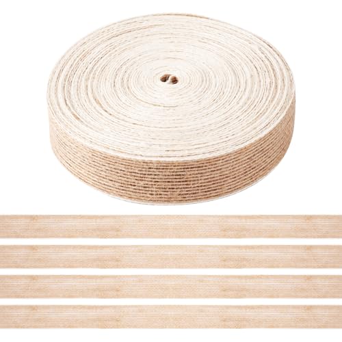 Beadthoven Jute-Schnur, 20 m, 25 mm breit, Jute-Band, geflochtenes Hanfseil, Schnur für Handwerk, Kleidung, Zubehör, Geschenk, Gartendekoration von BB Beadthoven