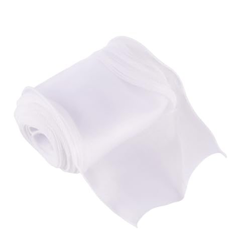 Beadthoven Organza-Chiffonband, 12 cm breit, Polyester, Wellenrand, durchscheinendes Chiffonband für Schleife, Kränze, Blumenstrauß, Kleidung, Dekoration, Basteln, Weiß, 12 m Beadthoven Organza-Chiffonband, 12 cm breit, Polyester, Wellenrand, durchscheinendes Chiffonband für Schleife, Kränze, Blumenstrauß, Kleidung, Dekoration, Basteln, Weiß, 12 m von BB Beadthoven