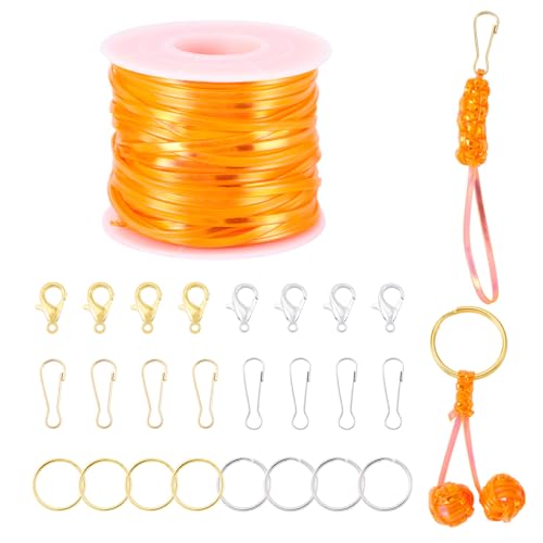 Beadthoven Schlüsselband-Schnur, DIY-Schmuckherstellung, flache PVC-Kordel mit geteilten Schlüsselringen, Schlüsselverschluss, Karabinerverschlüsse zum Stricken, Schlüsselanhänger, Armbänder Beadthoven Schlüsselband-Schnur, DIY-Schmuckherstellung, flache PVC-Kordel mit geteilten Schlüsselringen, Schlüsselverschluss, Karabinerverschlüsse zum Stricken, Schlüsselanhänger, Armbänder von BB Beadthoven