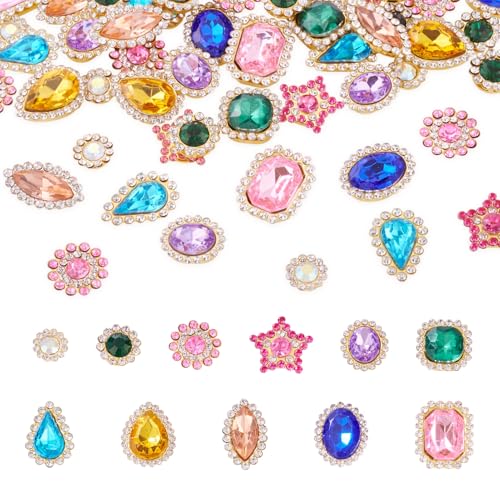 Beadthoven Strasssteine zum Aufnähen, gemischte Formen, Kristall-Edelsteine mit Metallbasis, goldene Klaue, flache Rückseite, Strasssteine für Handwerk, Kleidung, Schuhe, Schuhe, Kleider Beadthoven Strasssteine zum Aufnähen, gemischte Formen, Kristall-Edelsteine mit Metallbasis, goldene Klaue, flache Rückseite, Strasssteine für Handwerk, Kleidung, Schuhe, Schuhe, Kleider von BB Beadthoven