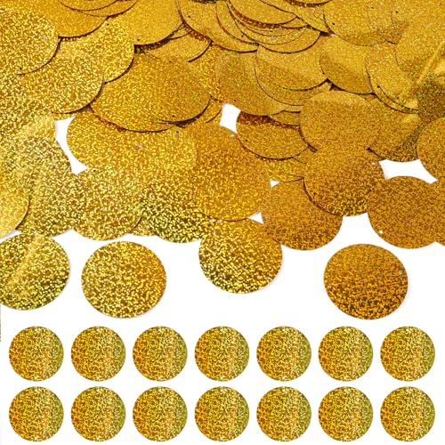 Beadthoven große Pailletten, PVC, Glitzer, flach, rund, mit Löchern für Schmuckherstellung, Stickerei, Verzierung, Handwerk, Gold, 150 Stück von BB Beadthoven