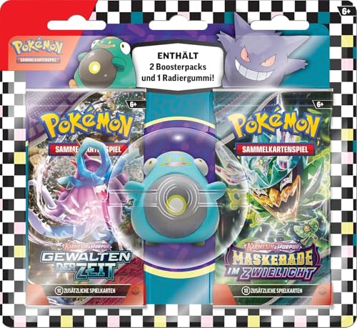 kompatibel für Pokemon Back to School 2024 Eraser-Blister Wampitz (2 Booster Packs & Radiergummi) - DEUTSCH - Starter Set für die Schule/Kinder Schulanfang NEU & OVP (Wampitz) von BB-Toy-Trades