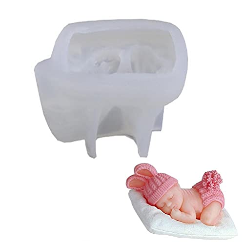 3D Schlafen Baby Kissen Seife/Kuchenform Baby Shower Silikonform DIY Fondant, Kuchendeckel Dekorieren Backen Dekoration von BBABBT