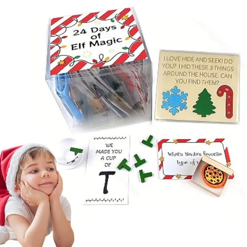 Christmas 24 Days Kit Adventure Kit 2024 Funny Xmas Countdown Gift Surprise Props Activities Box Doll von BBASILIYSD