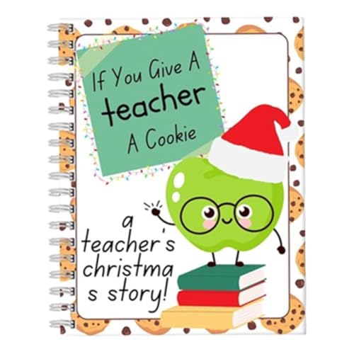 Weihnachtskartenbuch "If You Give Your Teacher a Cookie Book", A4, groß, handgefertigt, T-Wertschätzung, Lehrerbuch, Geschenk von BBASILIYSD