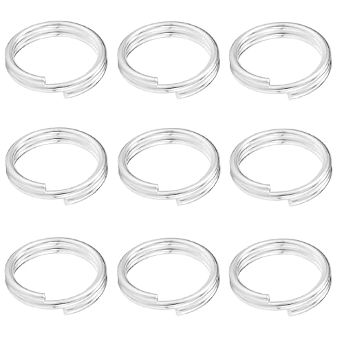 10 Sterling Silber Kleiner Spaltring, Schlüsselanhänger, 925 Silber Spaltring für Schmuckherstellung (5 mm (10 Stück)) von BBDMind