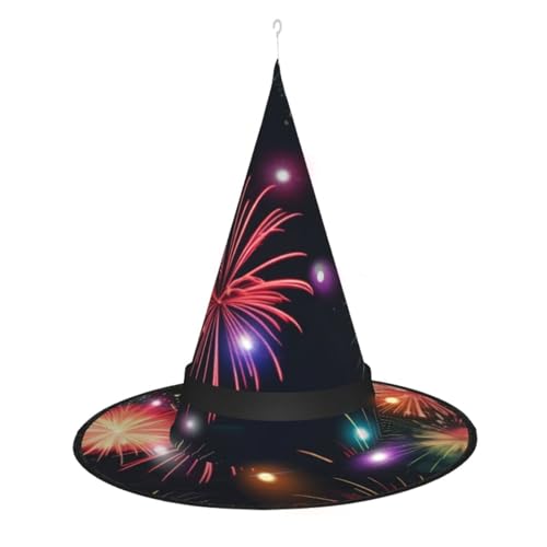 BBEXJIGY Awesome Witch Headband Printed Fireworks Halloween Cosplay Costume Adult Festival Party von BBEXJIGY