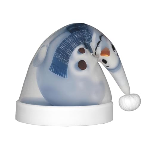 BBEXJIGY Niedliche Weihnachtsmütze weich und bequem mit Schneemann-Druck von BBEXJIGY