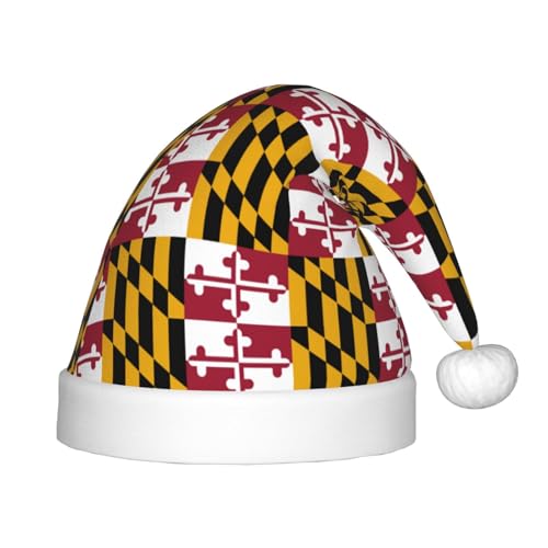 BBEXJIGY Weiche und bequeme Weihnachtsmütze mit Maryland-Staatsflagge von BBEXJIGY