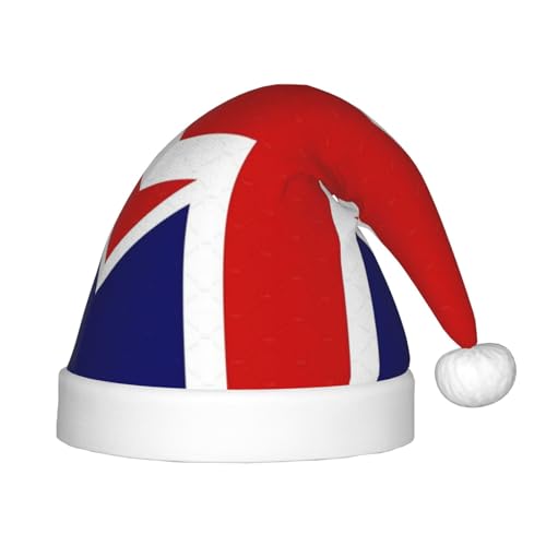 BBEXJIGY Weiche und bequeme Weihnachtsmütze mit Union-Jack-Aufdruck von BBEXJIGY