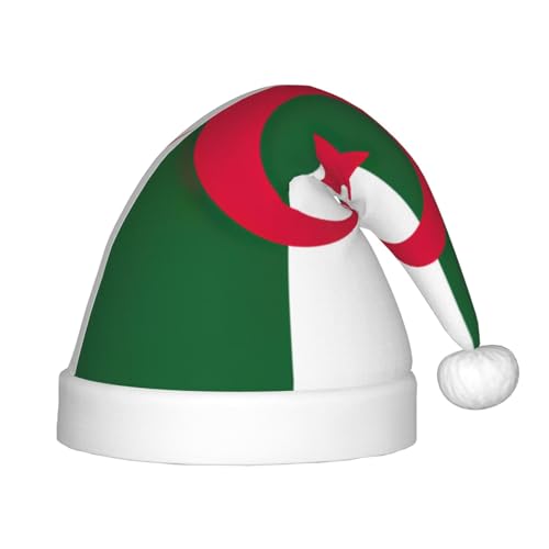 BBEXJIGY Weihnachtsmütze, bedruckt, Algerien-Flagge, weich und bequem, kleiner Kopf, festliche Jahreszeit von BBEXJIGY