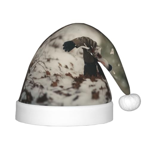 BBEXJIGY Weihnachtsmütze mit niedlichem Schneemann-Druck, weich und bequem, kleiner Kopf, ideal für die Weihnachtszeit von BBEXJIGY